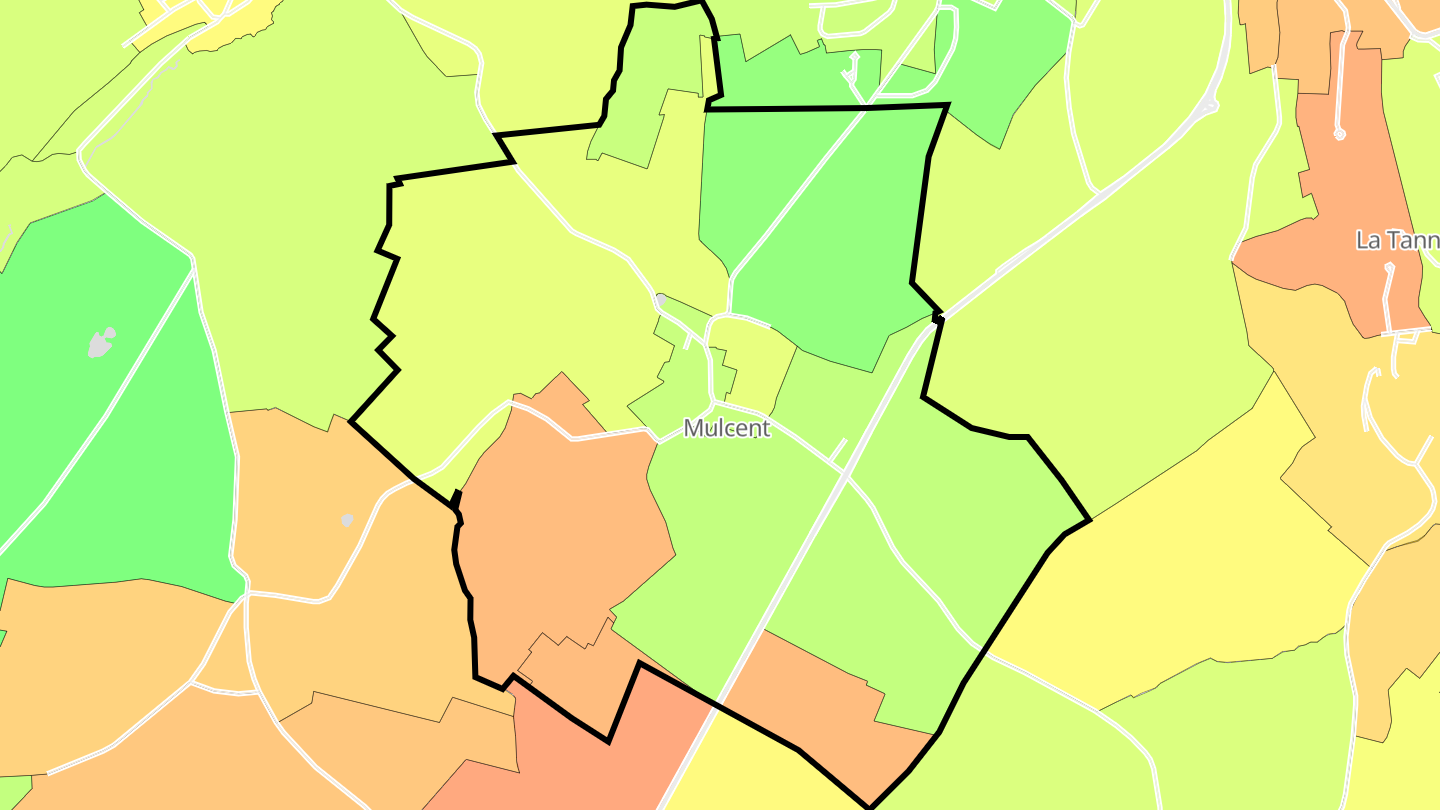 Carte des prix de l'immobilier Mulcent