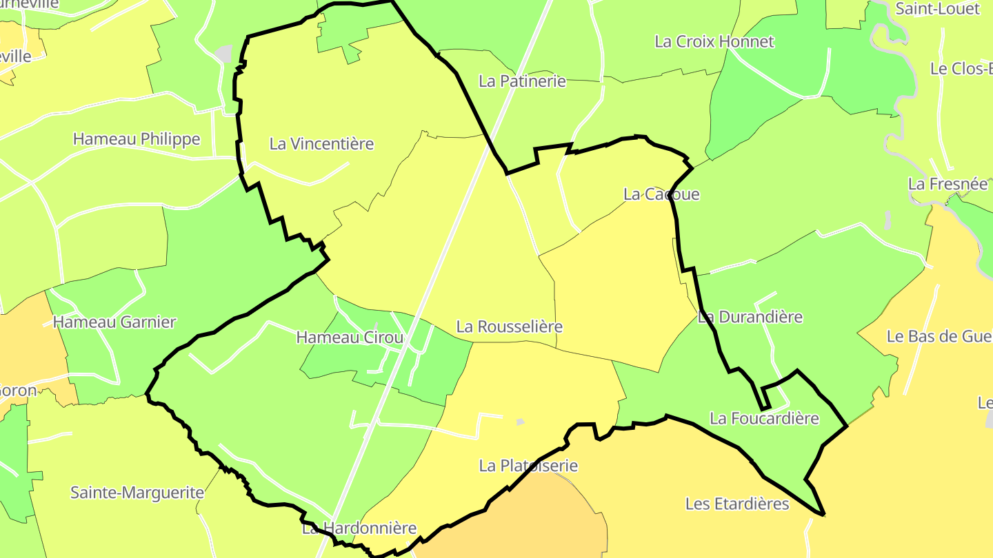 Carte des prix de l'immobilier Muneville-sur-Mer