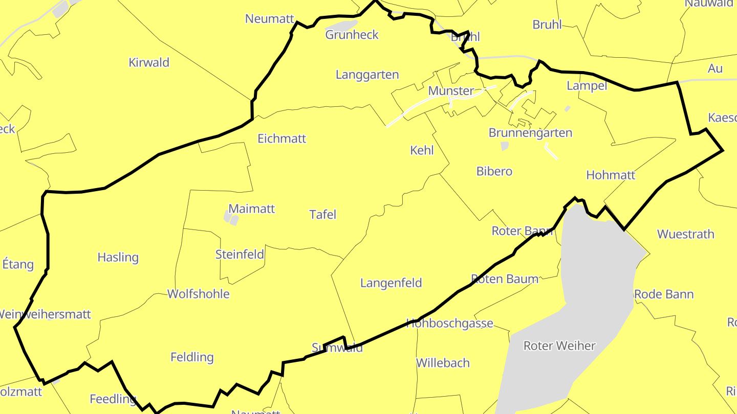 Carte des prix de l'immobilier Munster