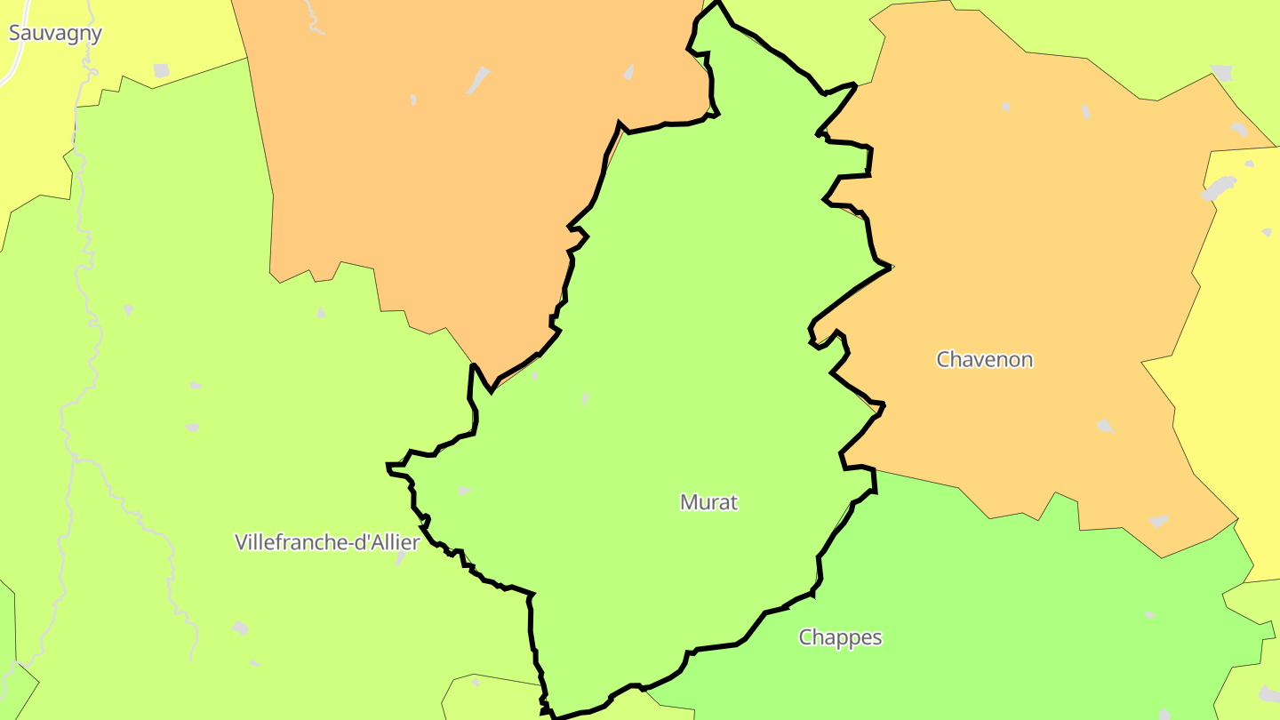 Carte des prix de l'immobilier Murat