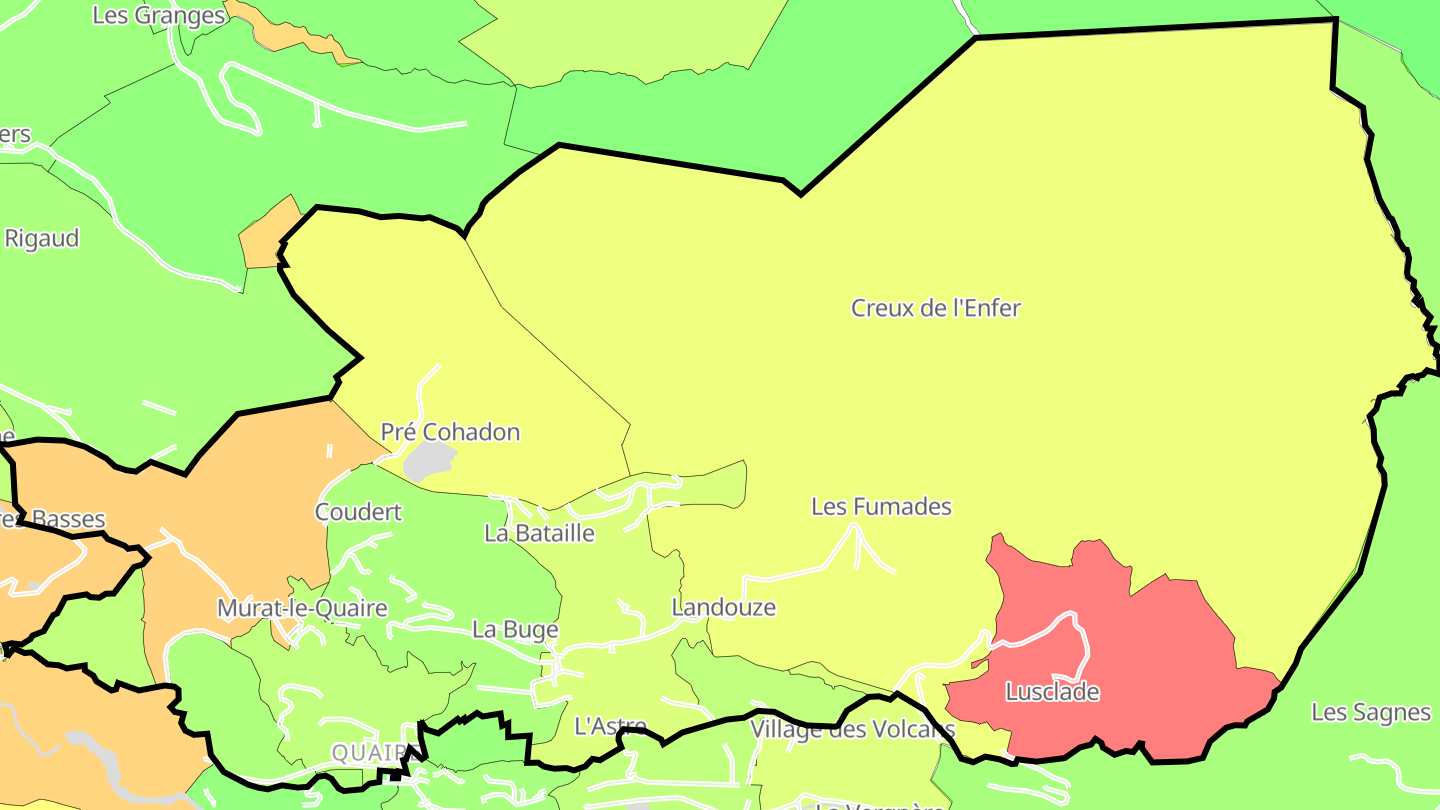 Carte des prix de l'immobilier Murat-le-Quaire