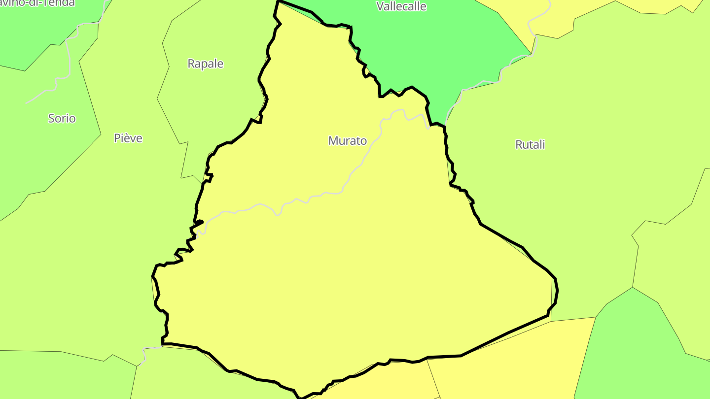 Carte des prix de l'immobilier Murato