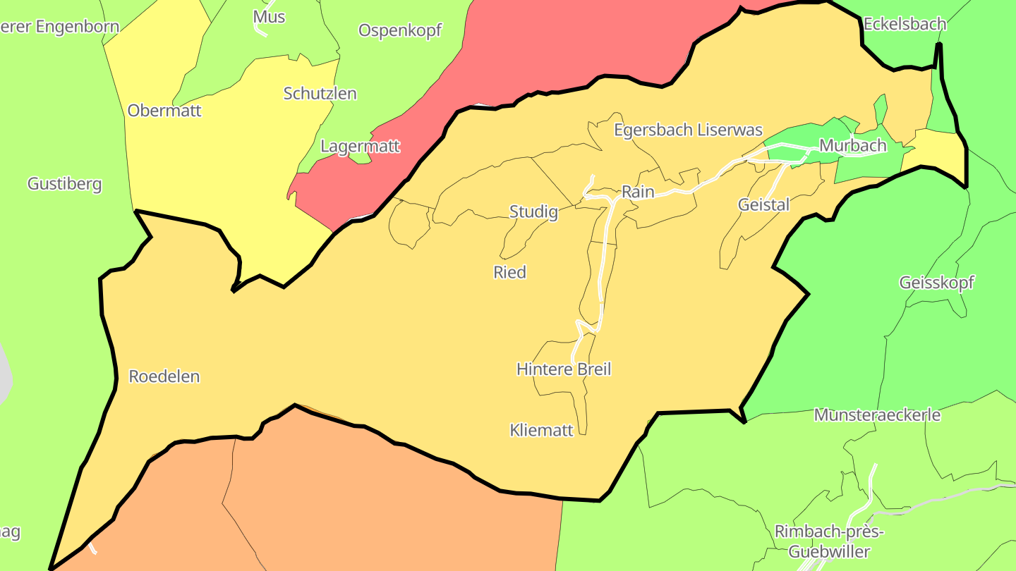 Carte des prix de l'immobilier Murbach