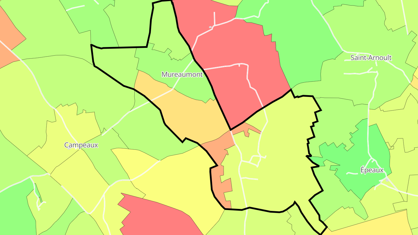 Carte des prix de l'immobilier Mureaumont