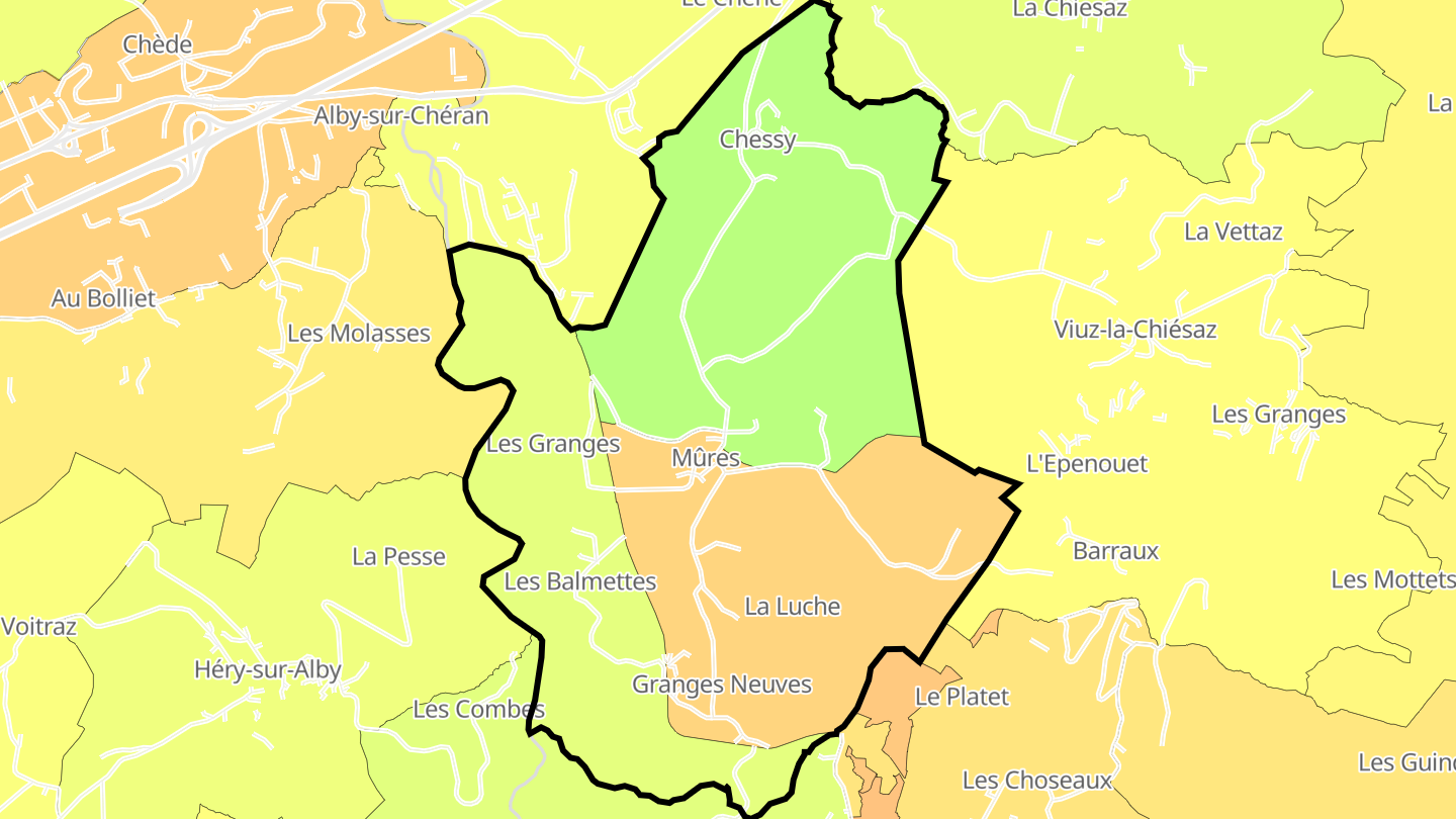 Carte des prix de l'immobilier Mûres