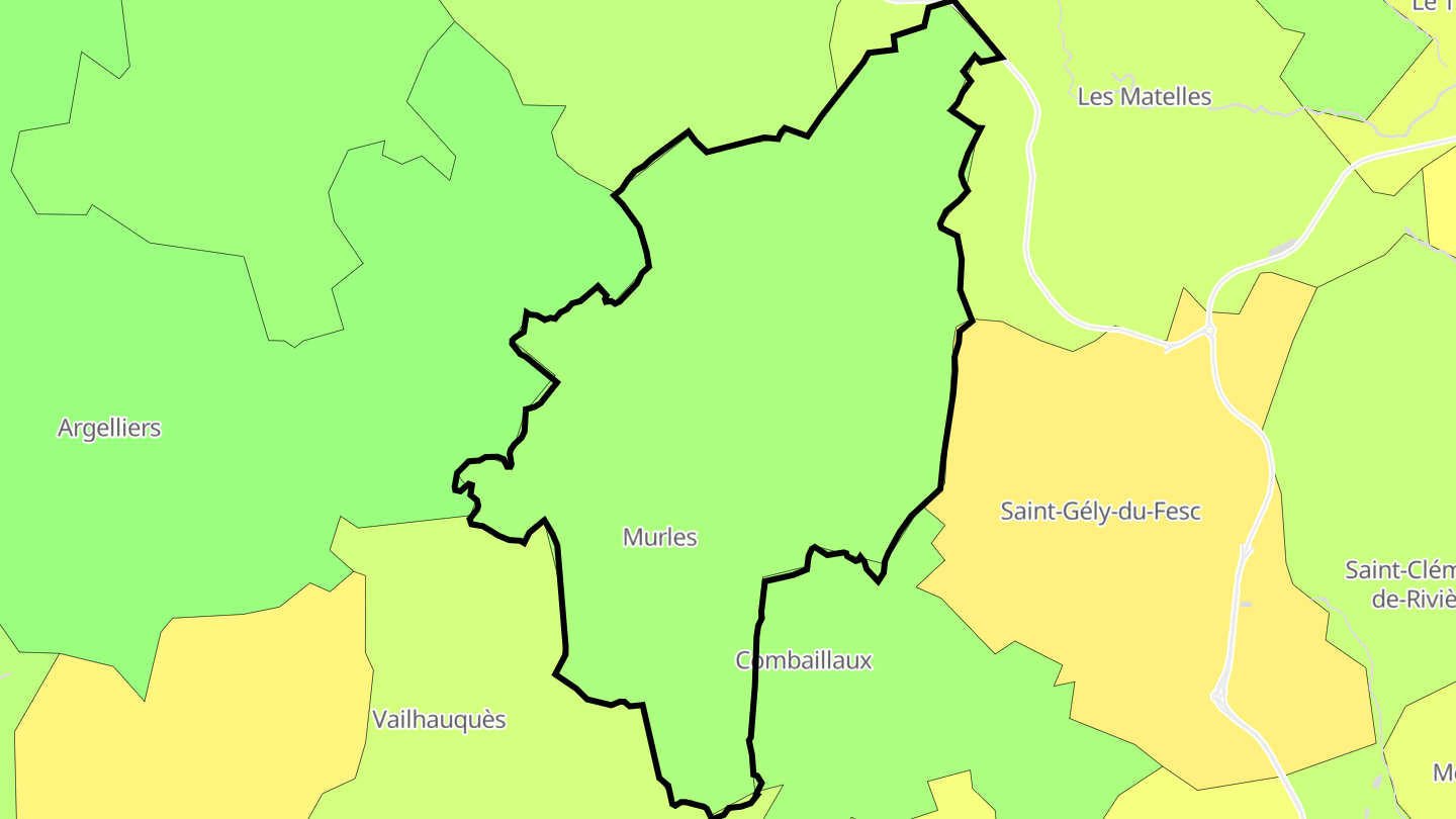 Carte des prix de l'immobilier Murles