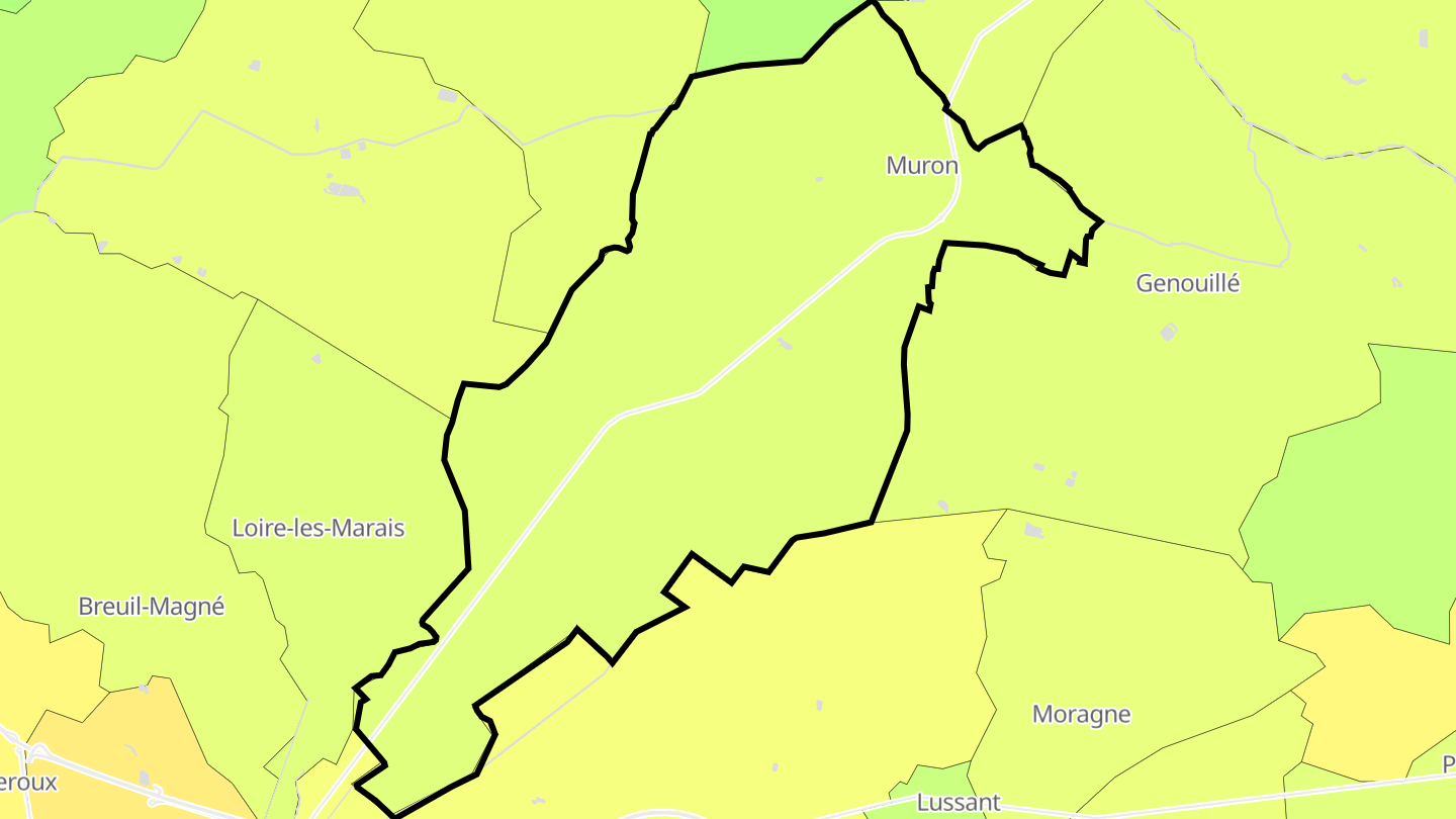 Carte des prix de l'immobilier Muron