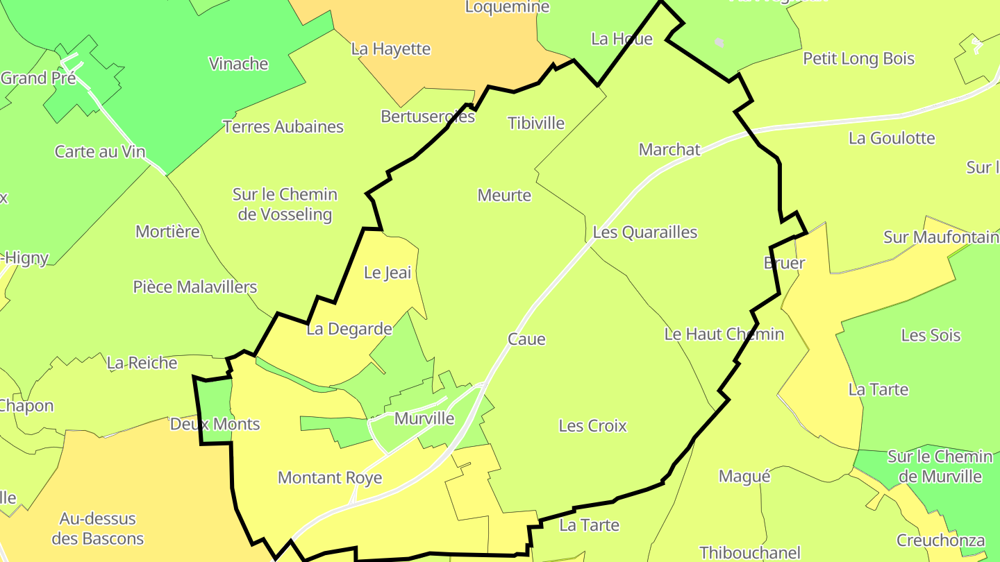 Carte des prix de l'immobilier Murville