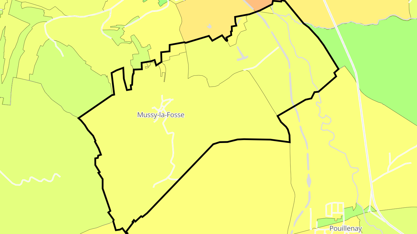 Carte des prix de l'immobilier Mussy-la-Fosse