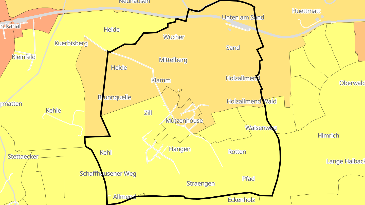 Carte des prix de l'immobilier Mutzenhouse