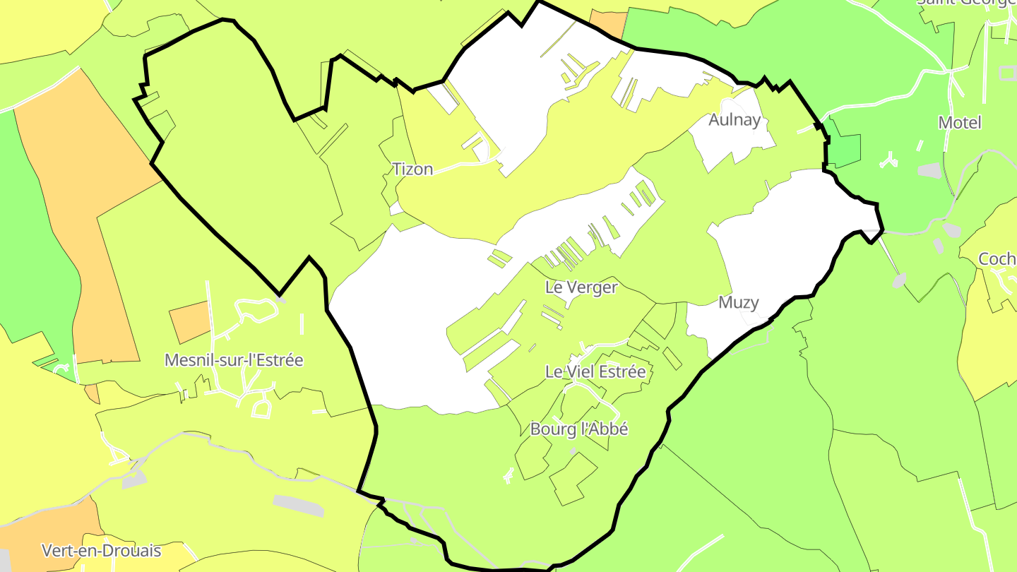 Carte des prix de l'immobilier Muzy