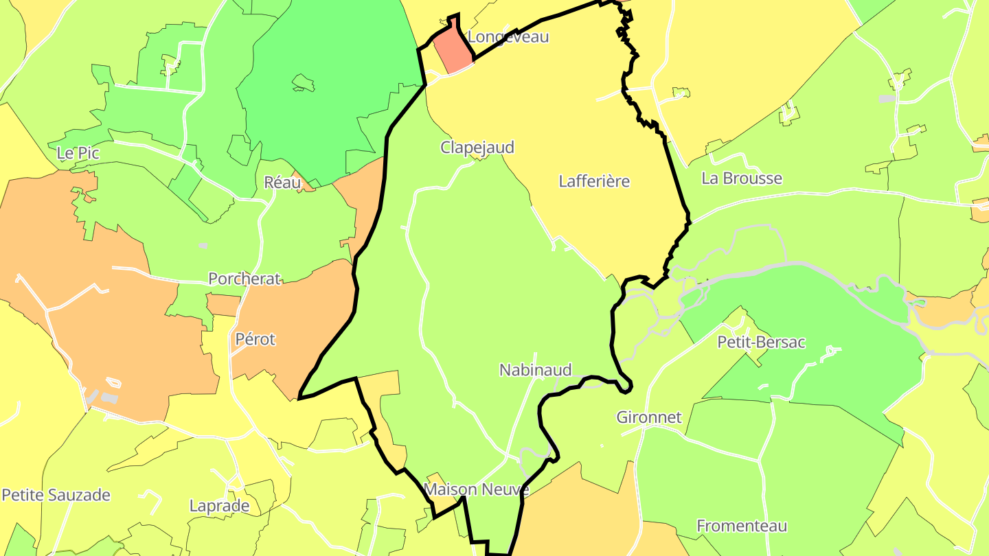 Carte des prix de l'immobilier Nabinaud