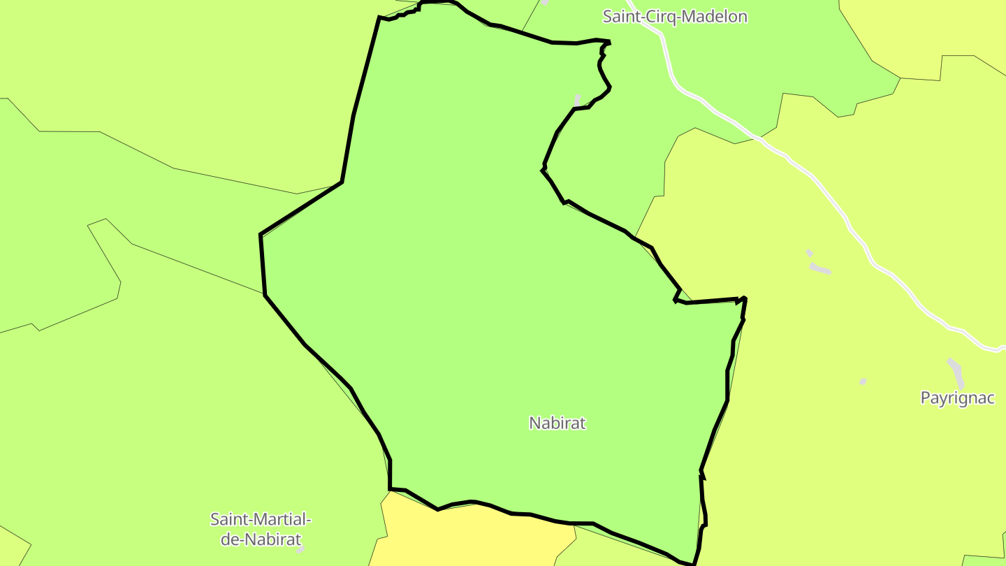 Carte des prix de l'immobilier Nabirat