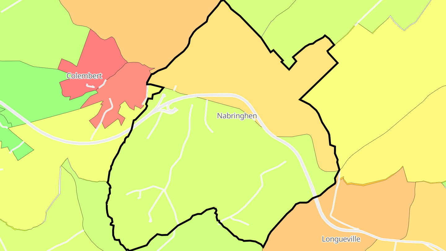 Carte des prix de l'immobilier Nabringhen