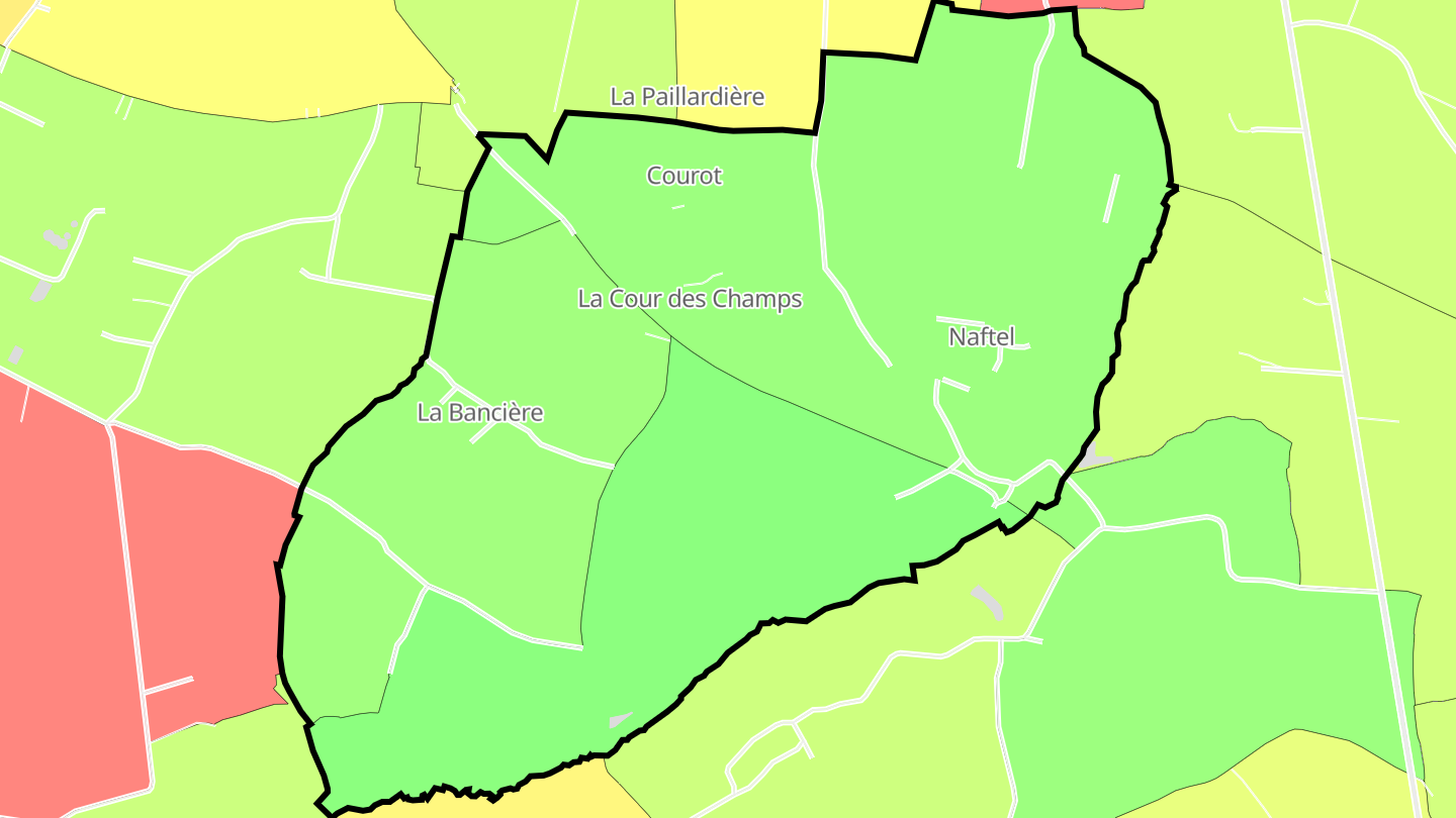 Carte des prix de l'immobilier Naftel