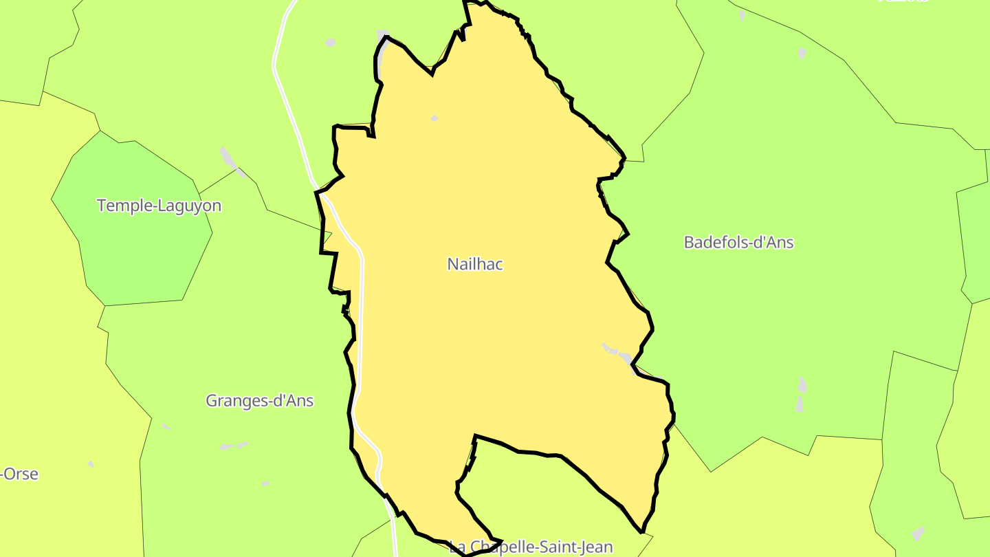 Carte des prix de l'immobilier Nailhac