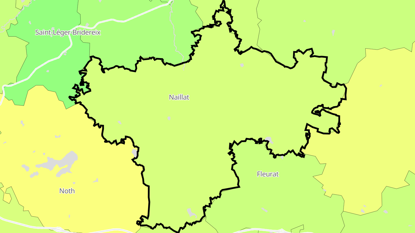 Carte des prix de l'immobilier Naillat