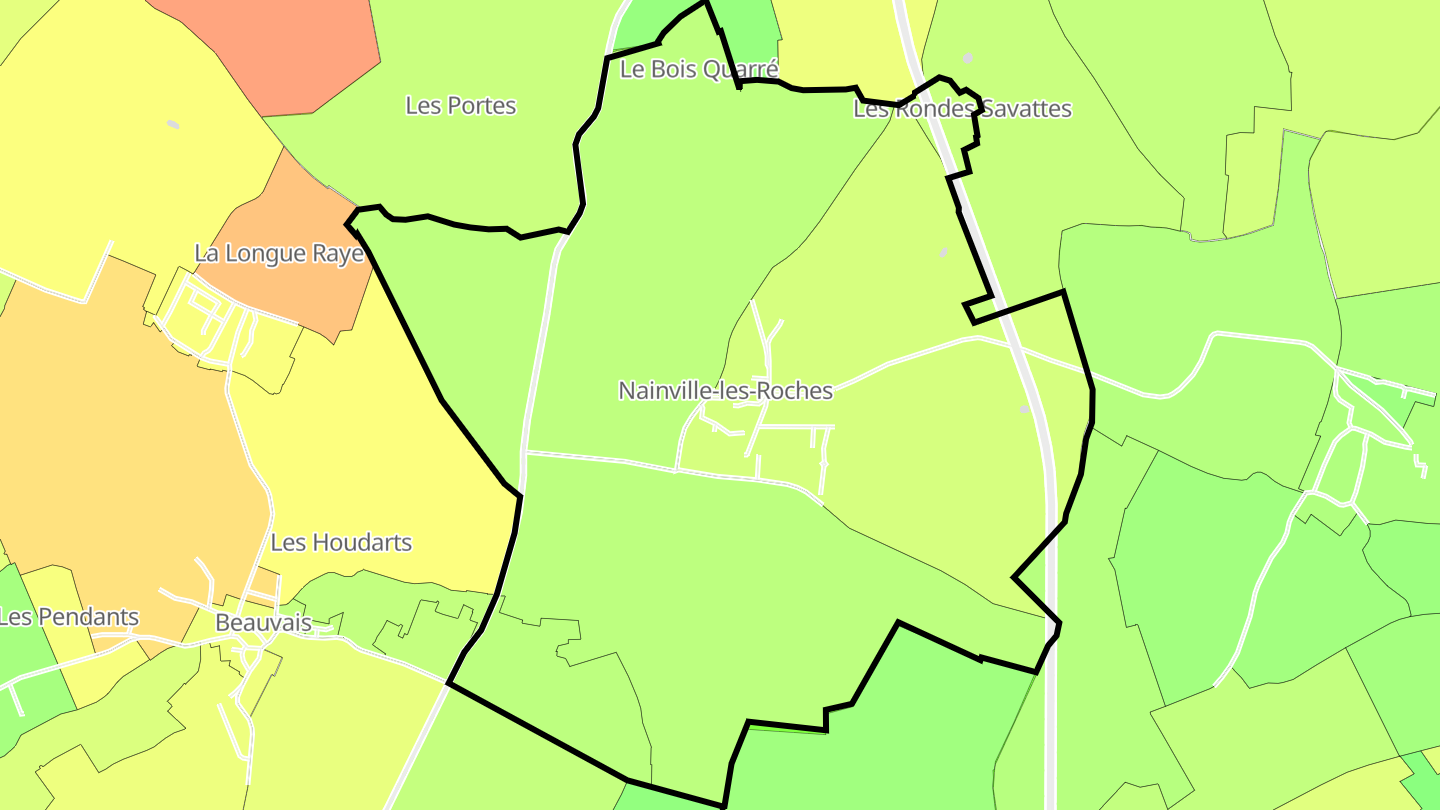Carte des prix de l'immobilier Nainville-les-Roches