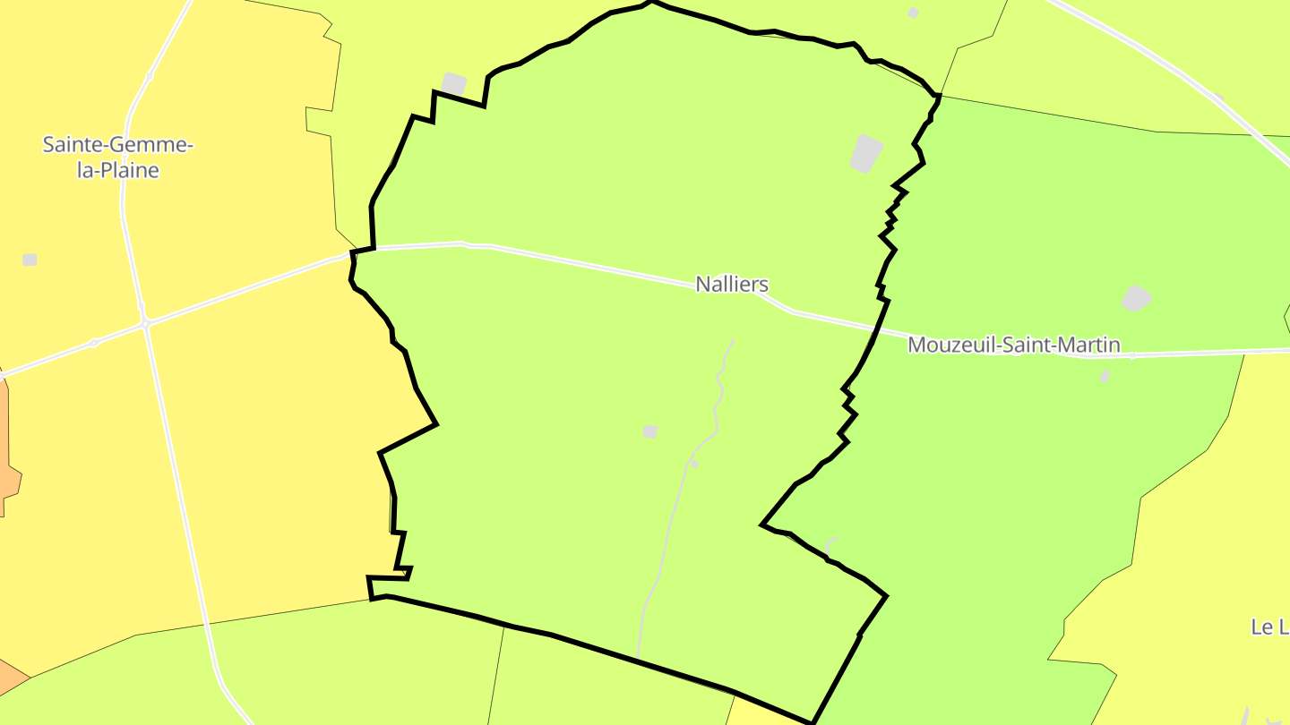 Carte des prix de l'immobilier Nalliers