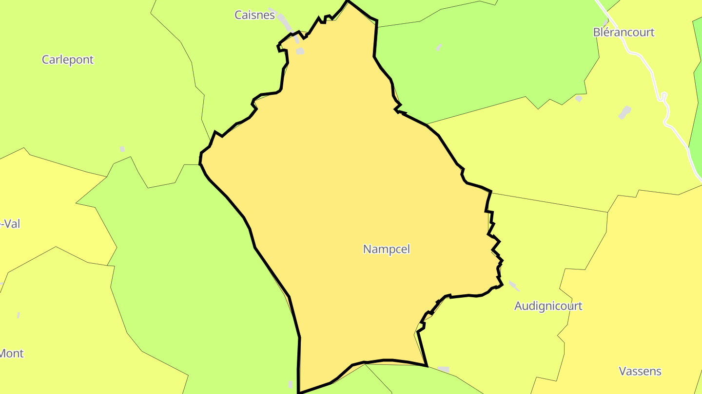 Carte des prix de l'immobilier Nampcel