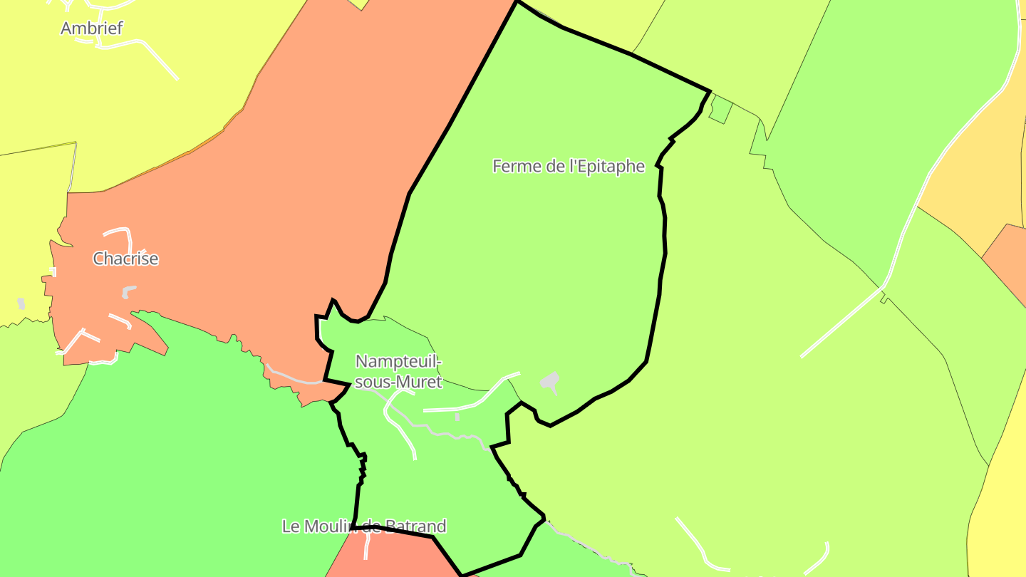Carte des prix de l'immobilier Nampteuil-sous-Muret