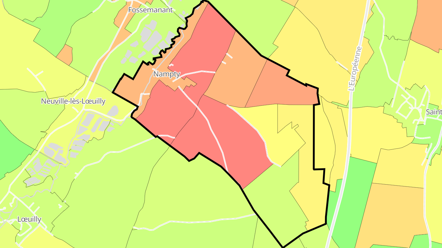 Carte des prix de l'immobilier Nampty
