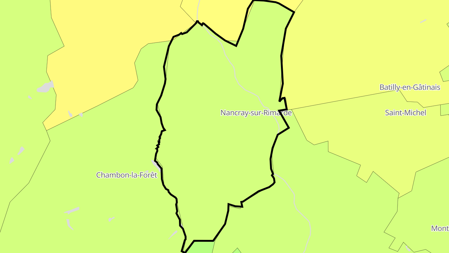 Carte des prix de l'immobilier Nancray-sur-Rimarde