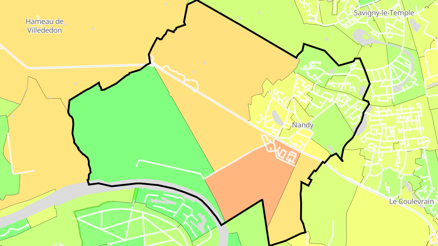 Carte des prix de l'immobilier Nandy