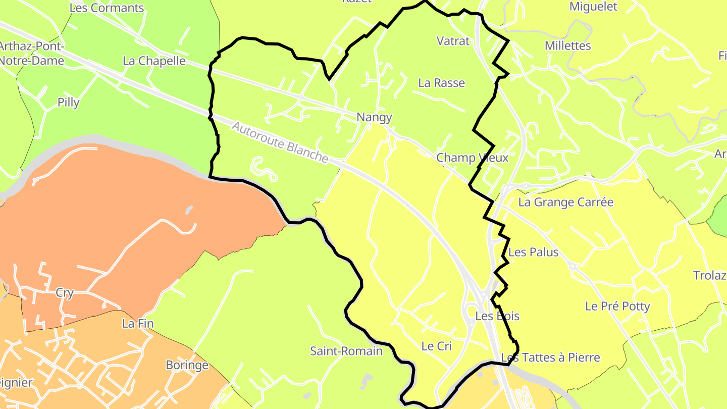 Carte des prix de l'immobilier Nangy