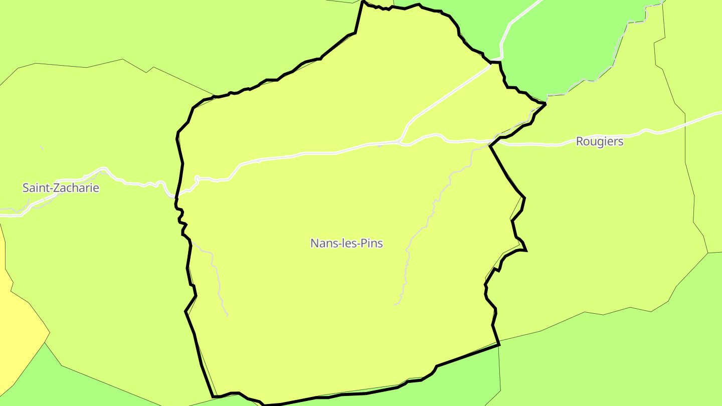 Carte des prix de l'immobilier Nans-les-Pins