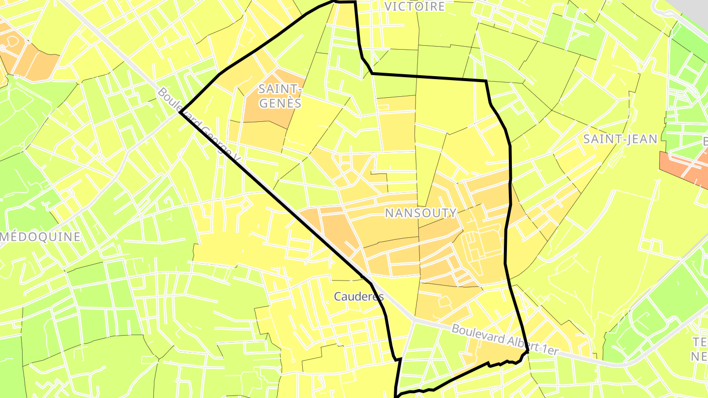 Carte des prix de l'immobilier Nansouty - Saint-Genès