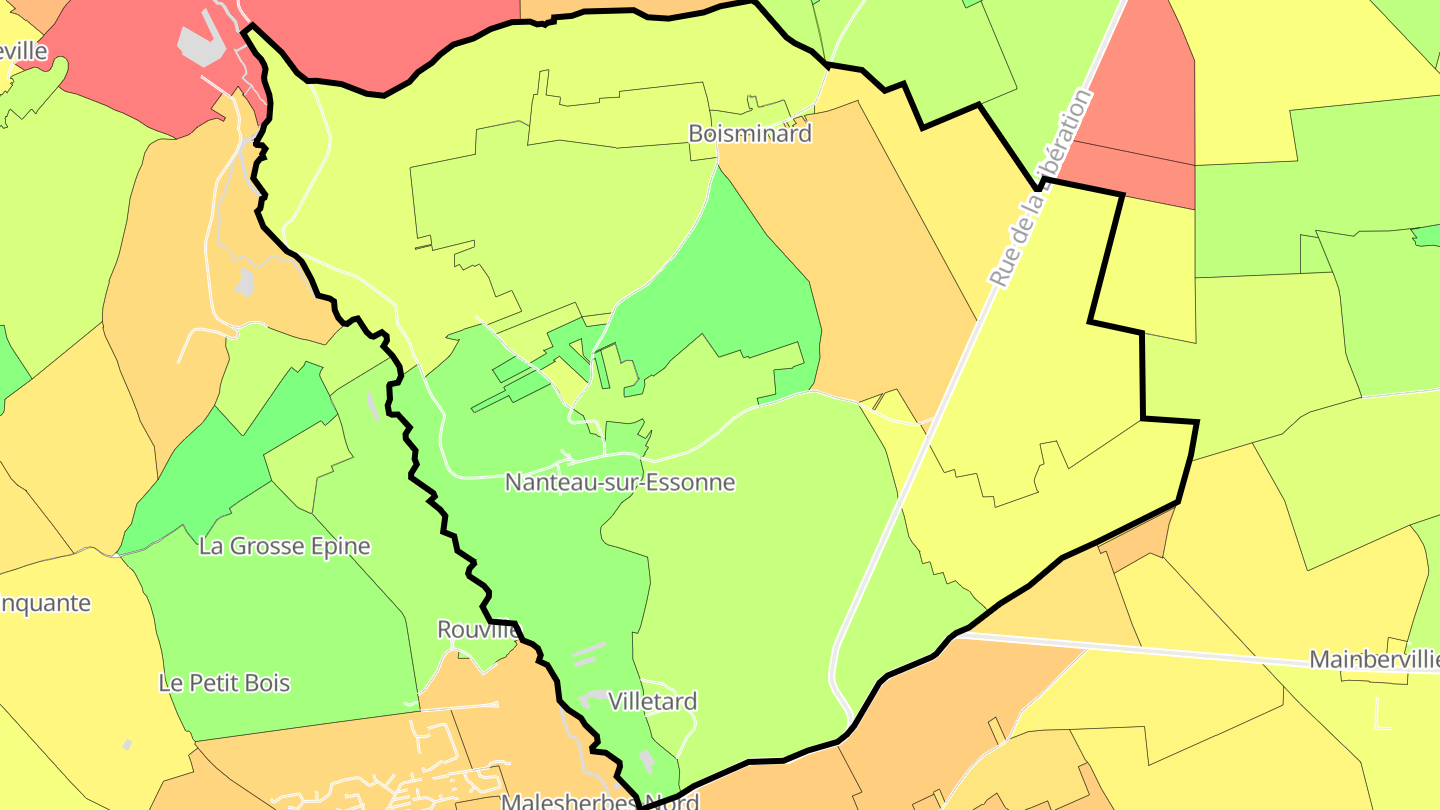 Carte des prix de l'immobilier Nanteau-sur-Essonne