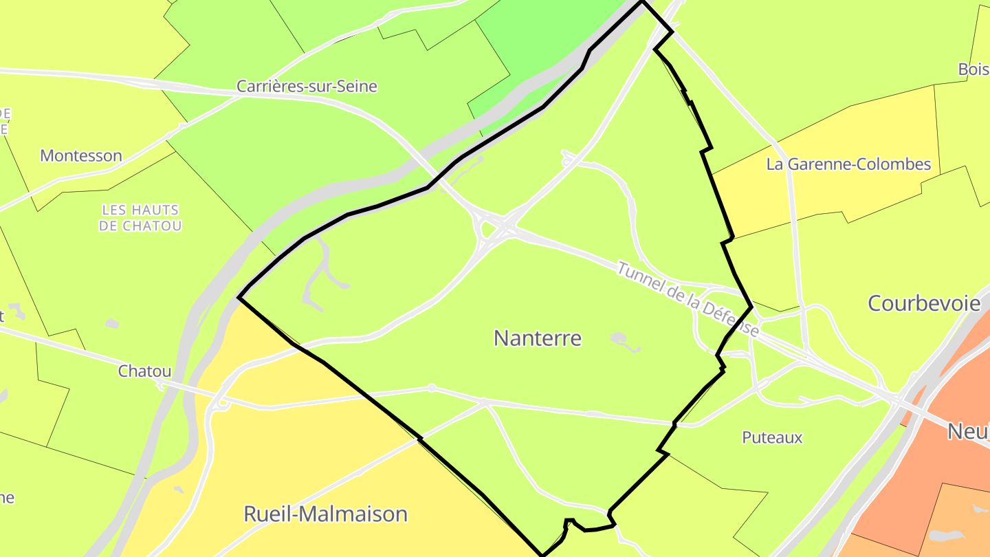 Carte des prix de l'immobilier Nanterre