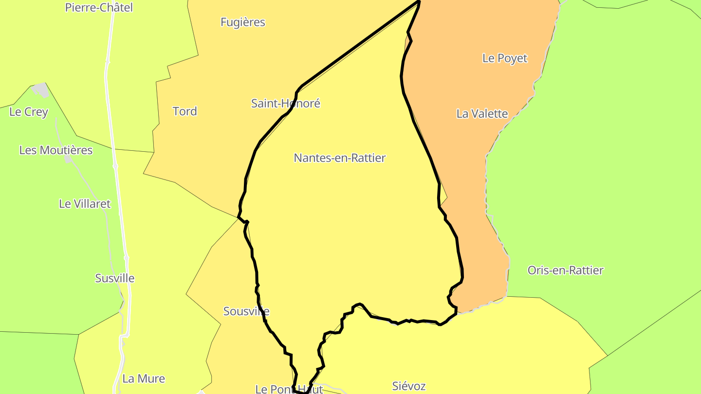 Carte des prix de l'immobilier Nantes-en-Rattier