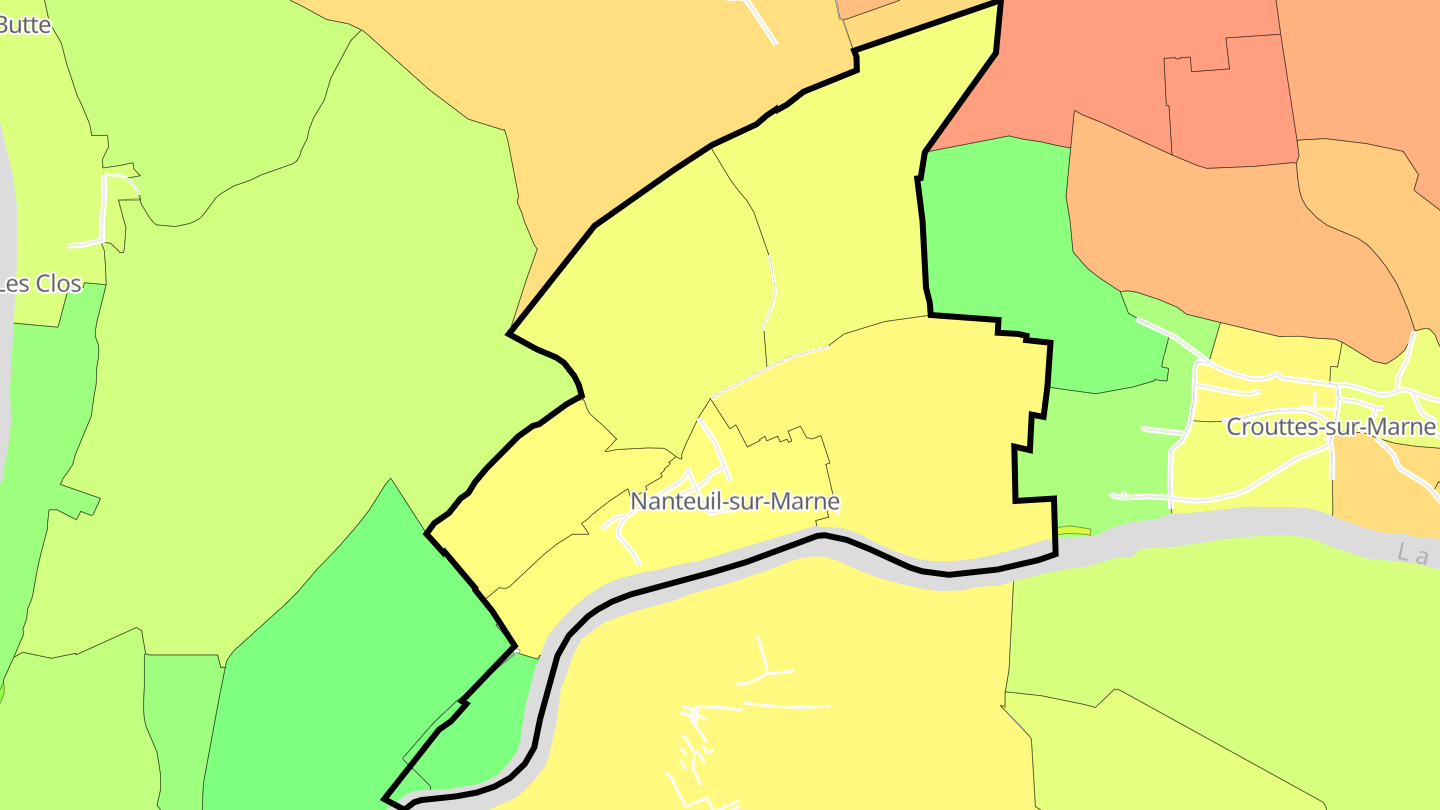 Carte des prix de l'immobilier Nanteuil-sur-Marne