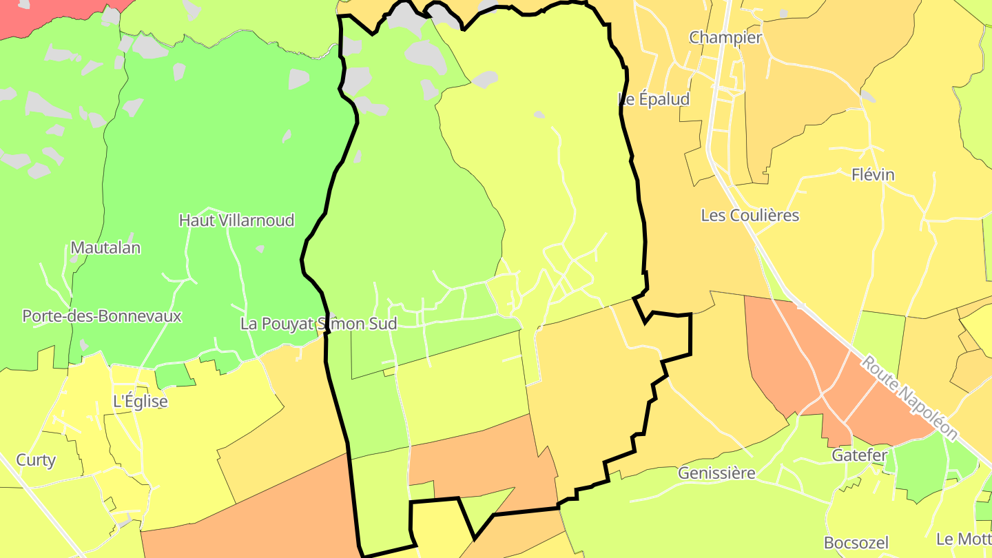 Carte des prix de l'immobilier Nantoin