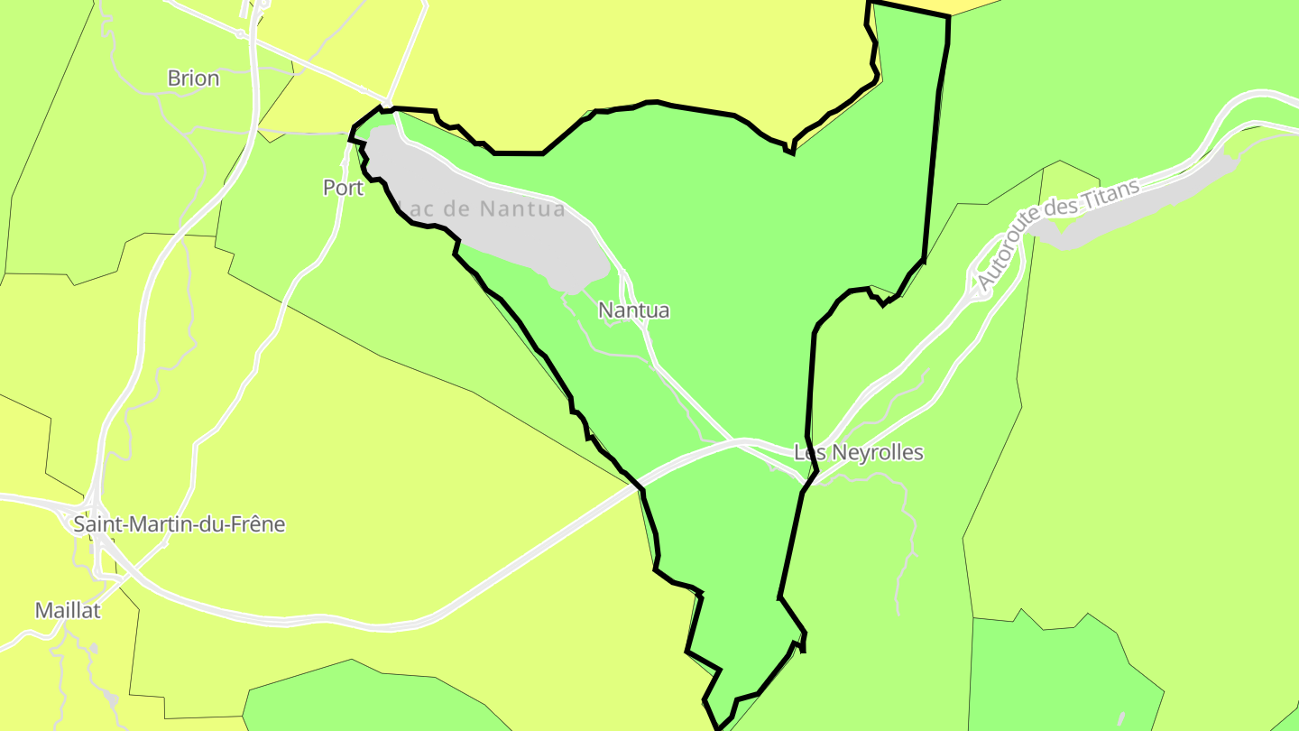 Carte des prix de l'immobilier Nantua