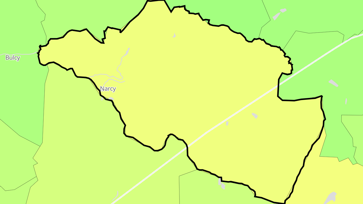 Carte des prix de l'immobilier Narcy