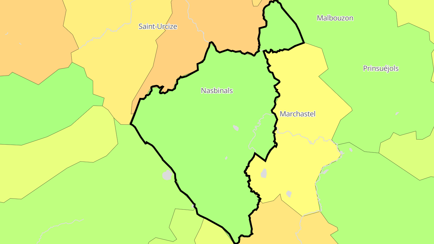 Carte des prix de l'immobilier Nasbinals