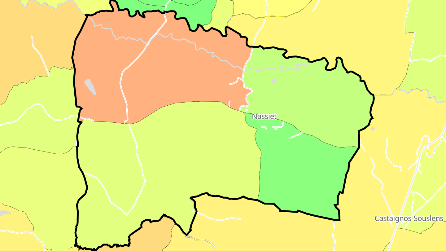Carte des prix de l'immobilier Nassiet