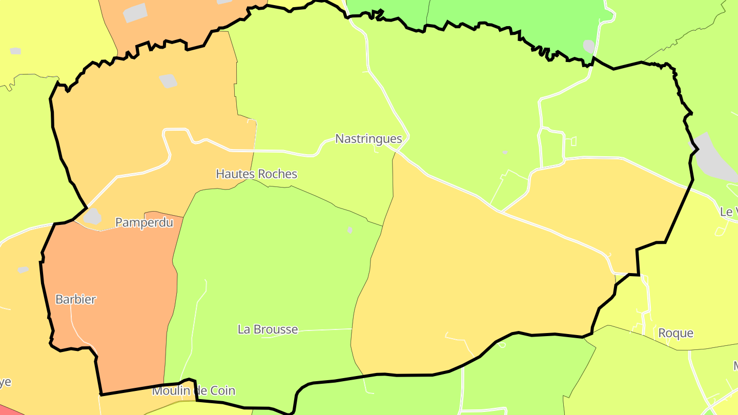 Carte des prix de l'immobilier Nastringues