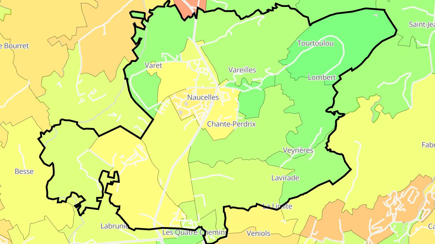 Carte des prix de l'immobilier Naucelles
