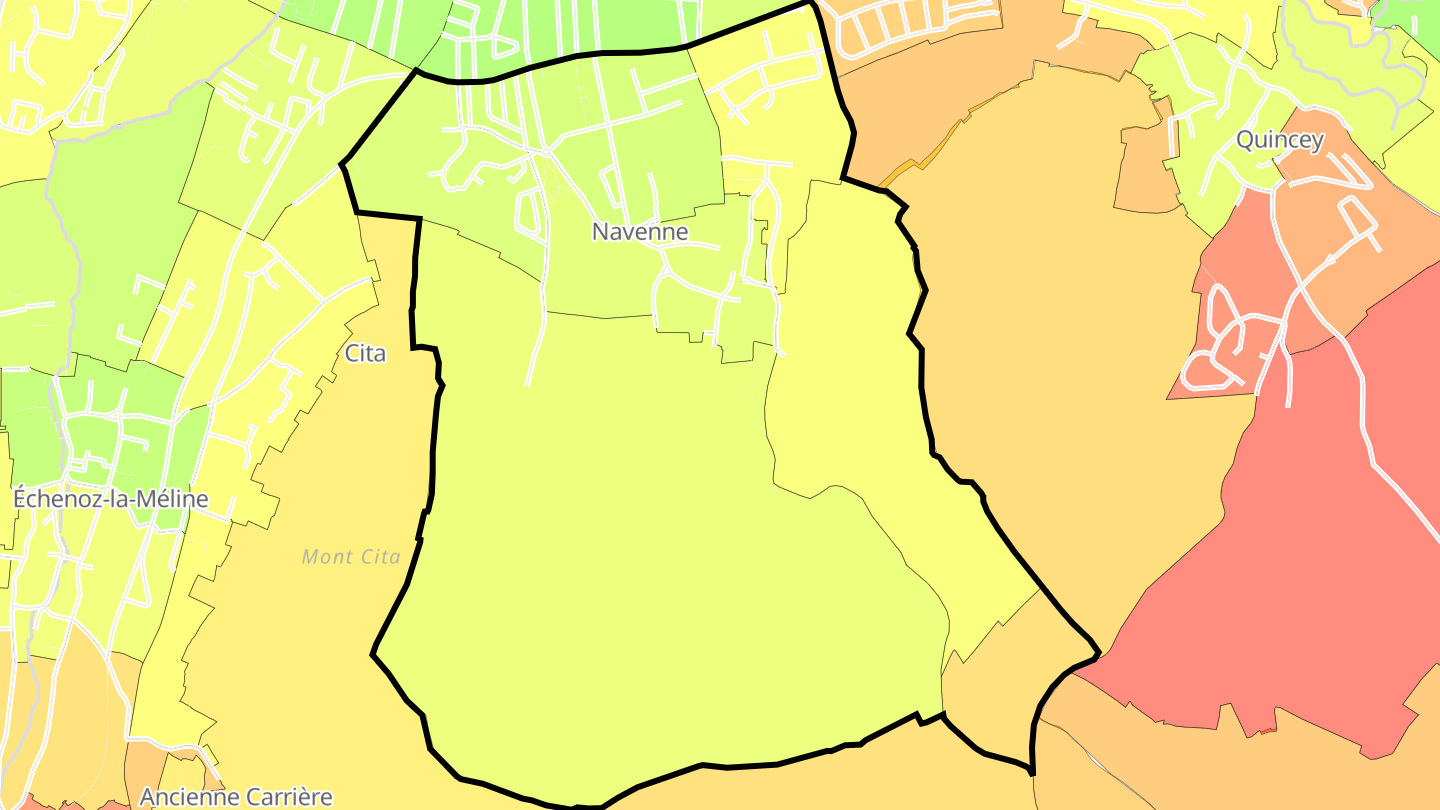 Carte des prix de l'immobilier Navenne