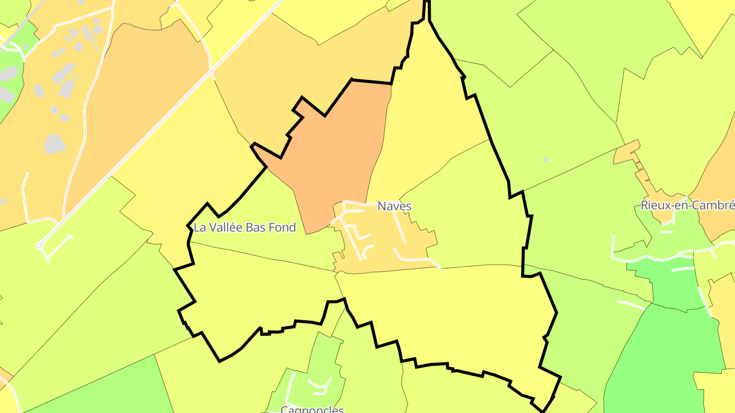 Carte des prix de l'immobilier Naves