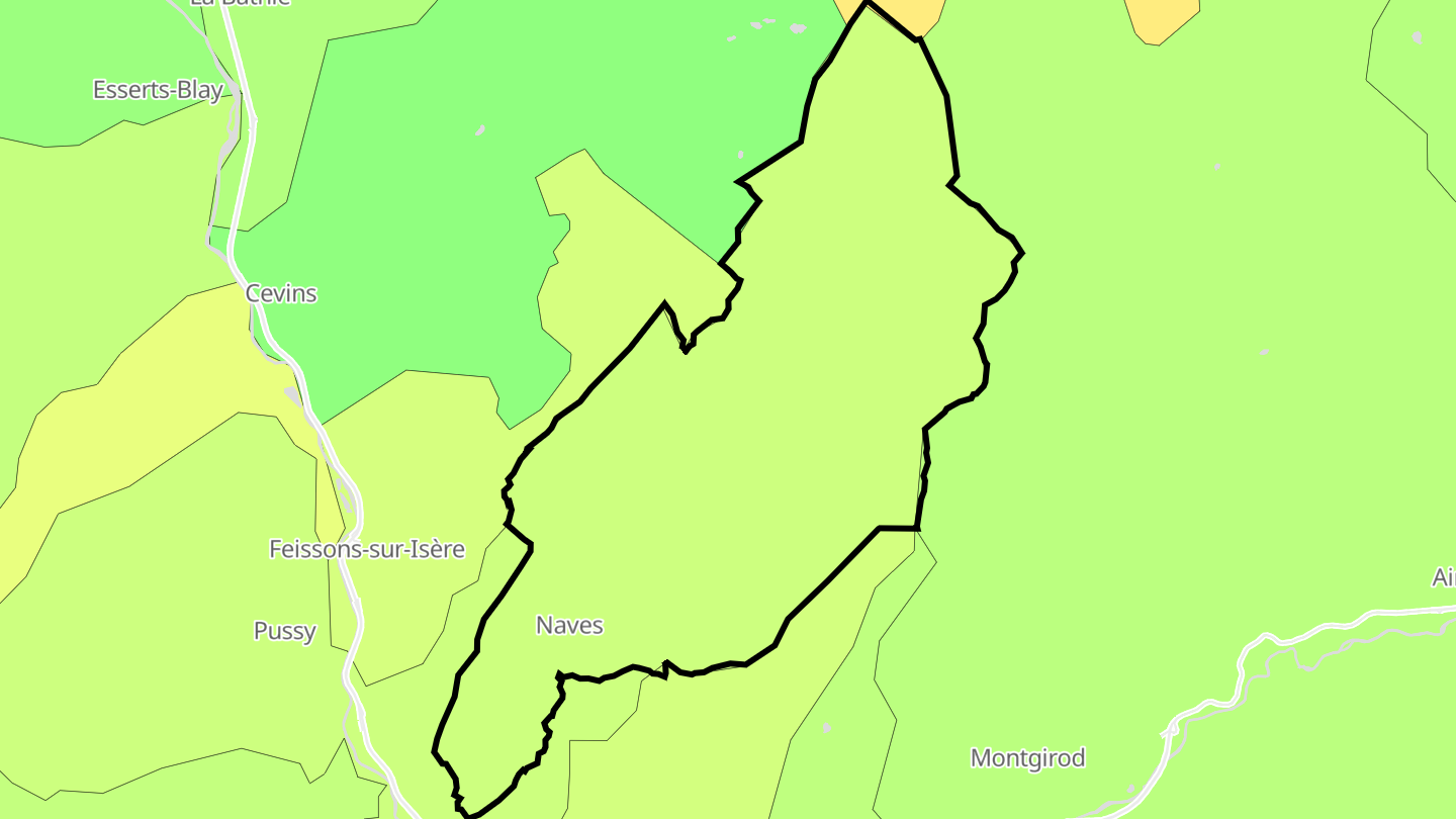 Carte des prix de l'immobilier Naves