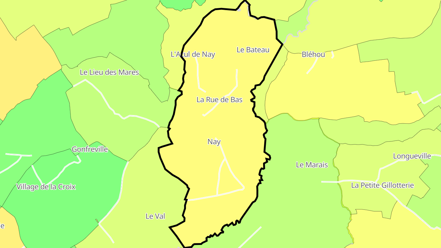 Carte des prix de l'immobilier Nay