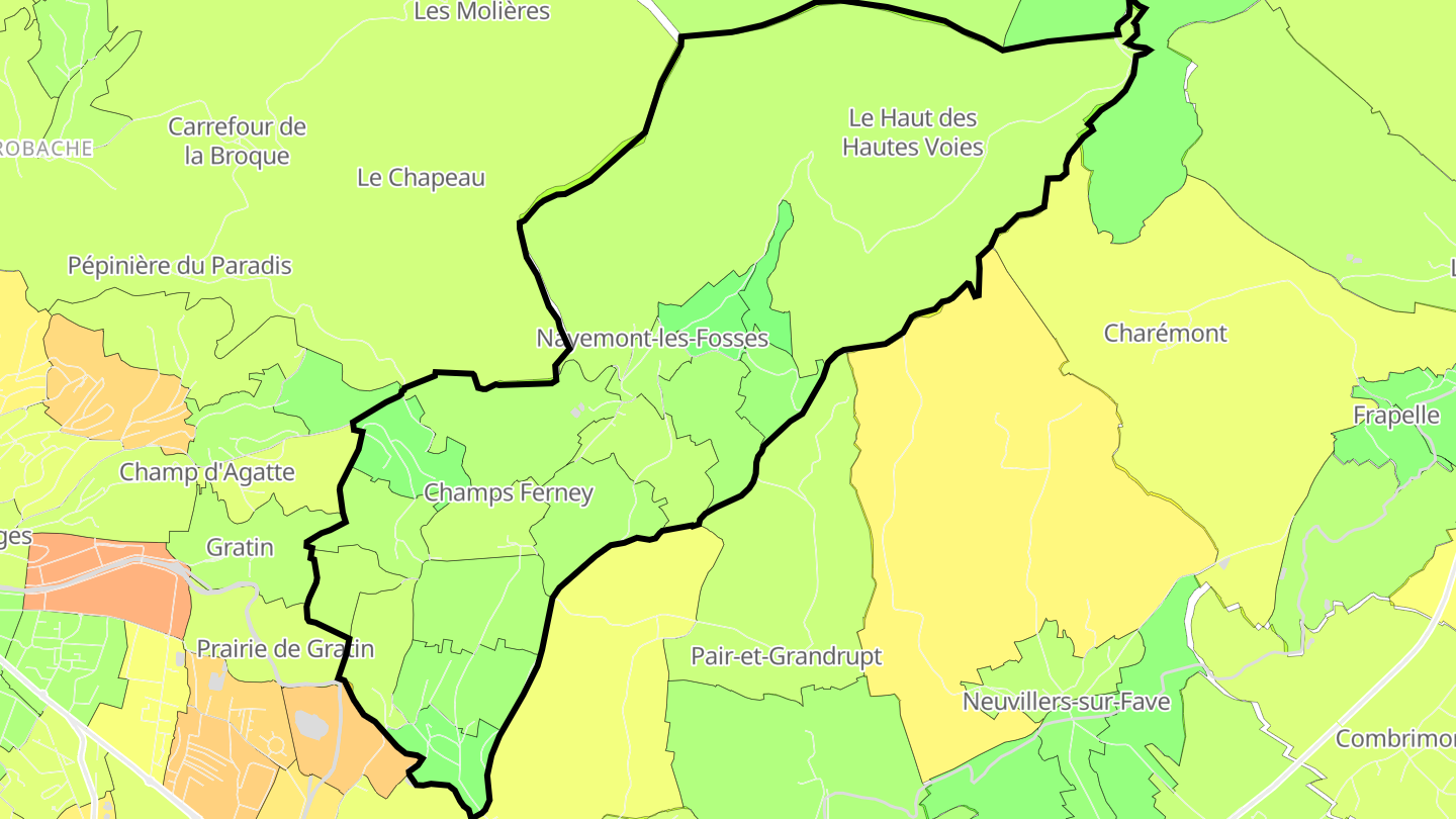 Carte des prix de l'immobilier Nayemont-les-Fosses