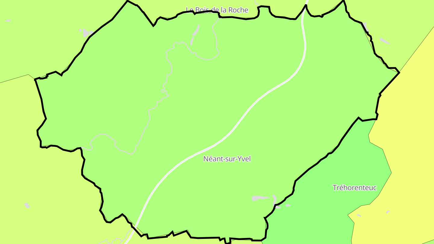 Carte des prix de l'immobilier Néant-sur-Yvel