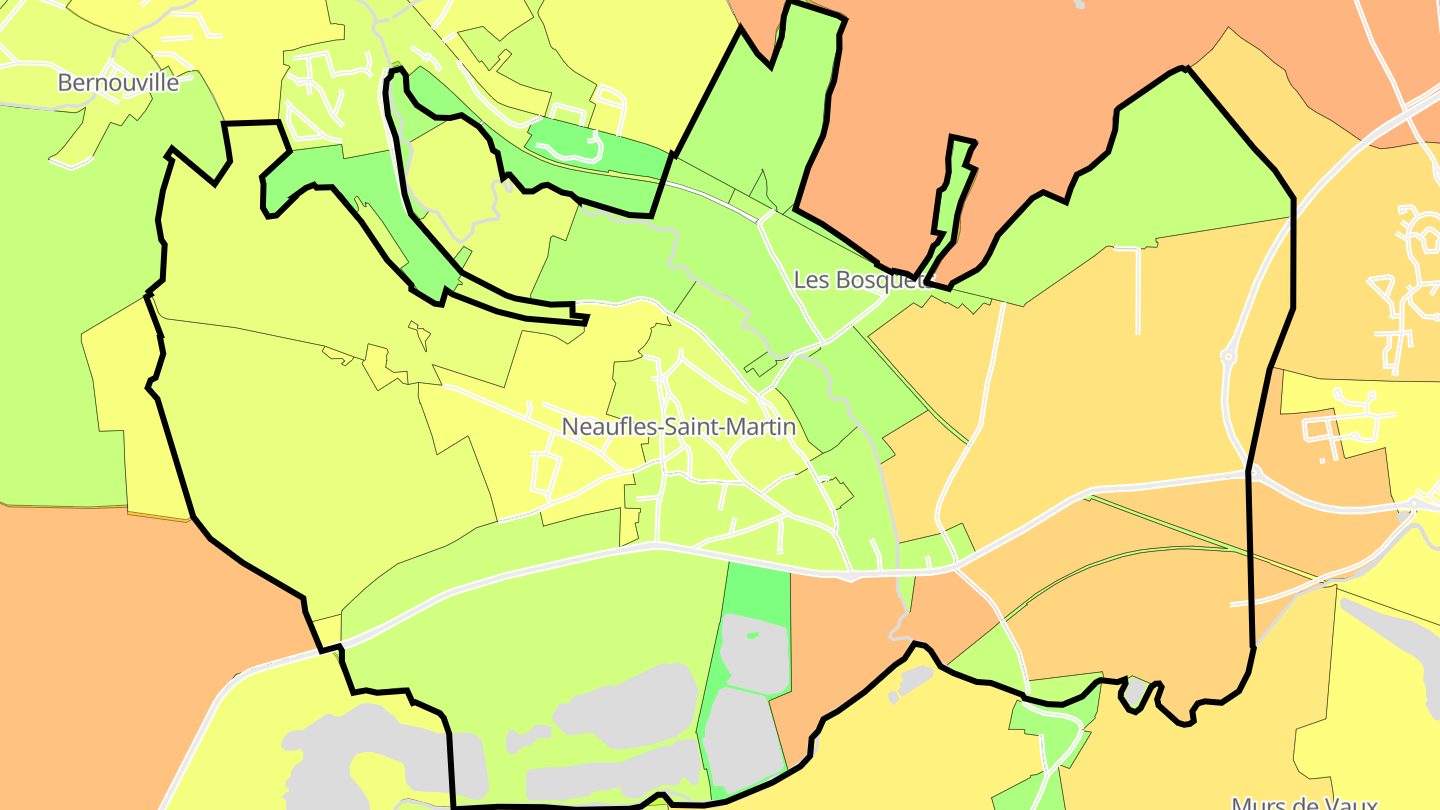 Carte des prix de l'immobilier Neaufles-Saint-Martin