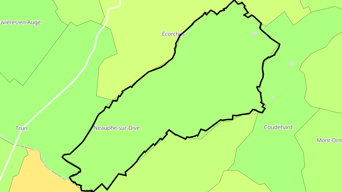 Carte des prix de l'immobilier Neauphe-sur-Dive